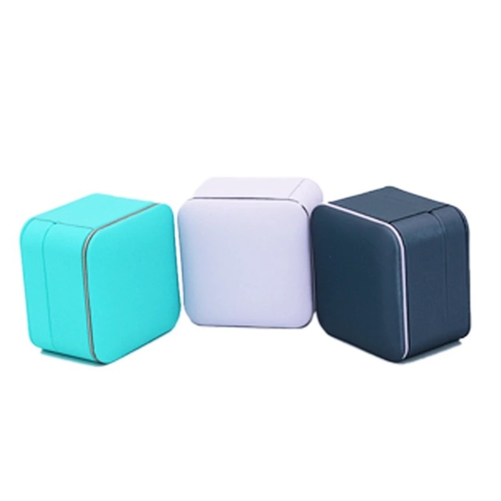 Teal FA Leather Silver Line Diamont Ring Box - Picture 4 of 17